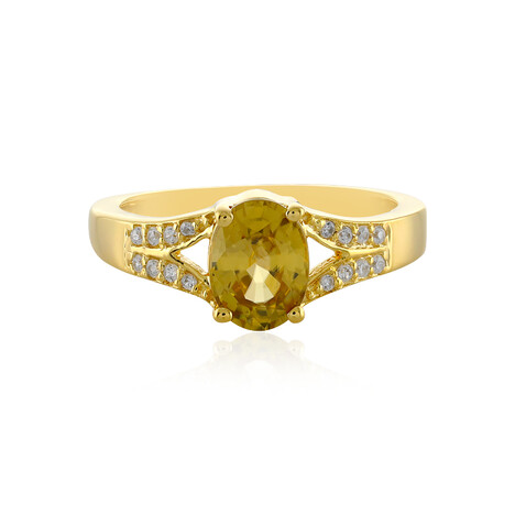 Bague en argent et Zircon jaune