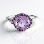Anello in argento con Ametista Rose de France