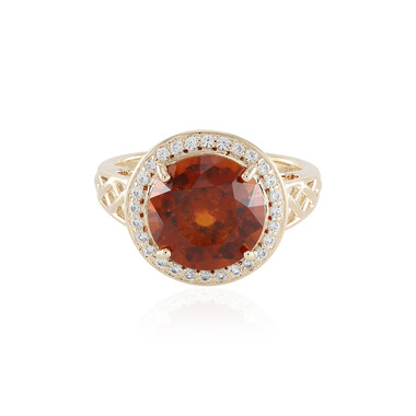 Hessonit-Granat-Goldring