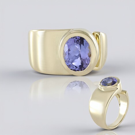 Anello in oro con Tanzanite