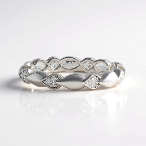 Anello in argento con Diamante I2 (H) (de Melo Essence)