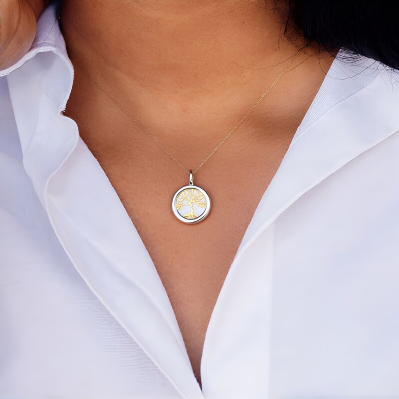 Pendentif en argent et Nacre (dagen)