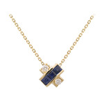 Collier en or et Saphir bleu de Ceylan (CIRARI)
