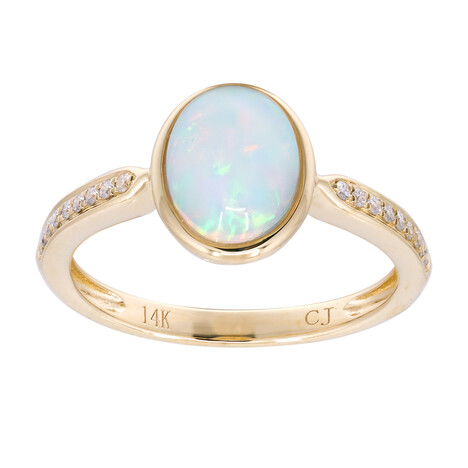 Anillo en oro con Ópalo Welo AAA (CIRARI)