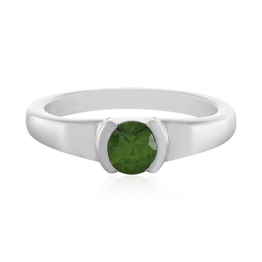 Grüner Ceylon-Zirkon-Silberring