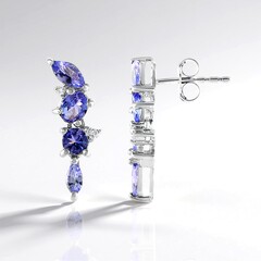 Orecchini in argento con Tanzanite