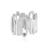 I3 Champagner-Brillant-Silberring (de Melo)