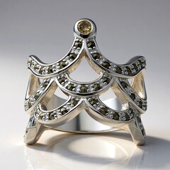 Anello in argento con Diamante Rose de France SI1 di Argyle (Annette classic)