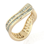 Anello in oro con Acquamarina Santa Maria (de Melo Gold)