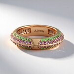 Anello in argento con Zaffiro Ceylon Rosa (Adela Silber)