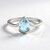 Anello in argento con Topazio Blu Cielo