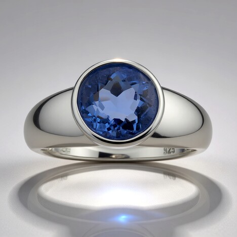 Anello in argento con Fluorite Cangiante (CUSTODANA)