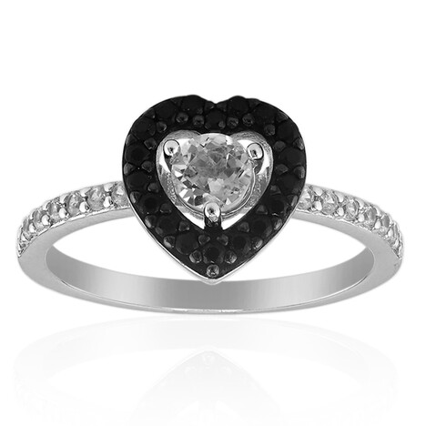 Weißer Topas-Silberring