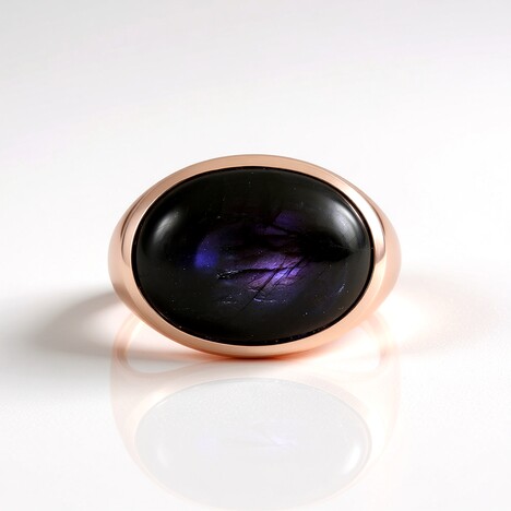 Anello in argento con Labradorite Porpora Maniry (KM by Juwelo)