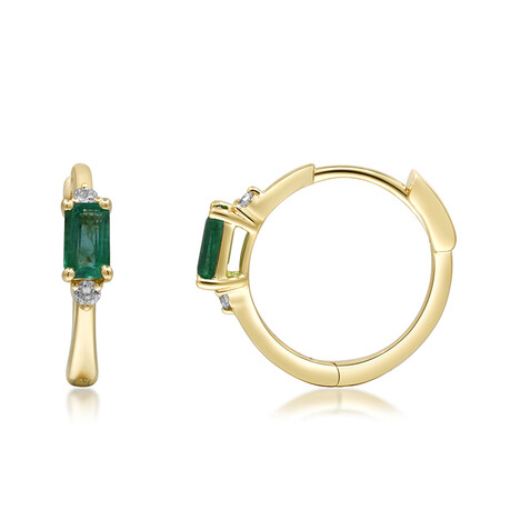 Pendientes en oro con Esmeralda de Zambia AAA (CIRARI)