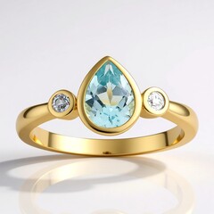 Anello in argento con Topazio Blu Cielo