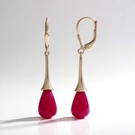 Orecchini in argento con Calcedonio Rosso (KM by Juwelo)