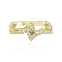 Anello in oro con Diamante Champagne I2 (Ornaments by de Melo)