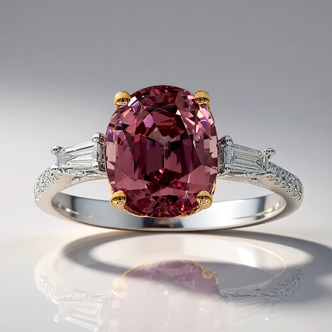 Anello in oro con Granato Malaya (CIRARI)
