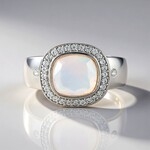 Anello in argento con Opale di Welo AAA (de Melo Essence)