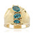 Zilveren ring met een Blauwe apatiet (Jones Lee)