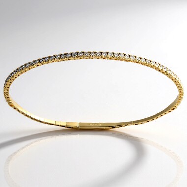 14K I1 (H) Diamond Gold Bangle (CIRARI)