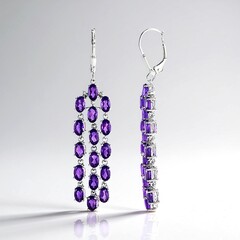 Orecchini in argento con Ametista Zambiana