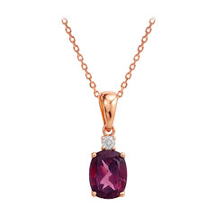 Gouden halsketting met een rhodliet