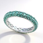 Bague en or et Emeraude de Zambie AAA (de Melo)