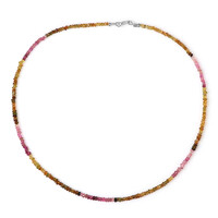 Nigerian Pink Tourmaline Silver Necklace