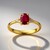 Anello in oro con Rubino Mozambico AAA (CIRARI)