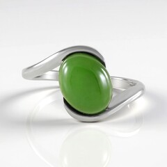 Anello in argento con Giada Canadese