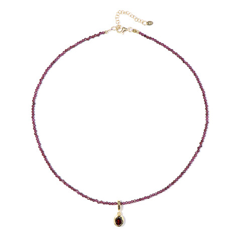 Zilveren halsketting met een rhodliet