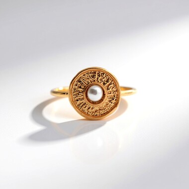 Anillo en plata con Perla Freshwater (Joias do Paraíso)