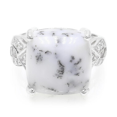 Dendriten-Achat-Silberring