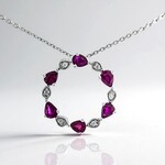 Collana in oro con Rubino Mozambico AAA (CIRARI)