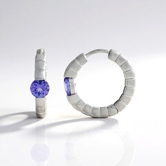Orecchini in argento con Tanzanite (de Melo Essence)
