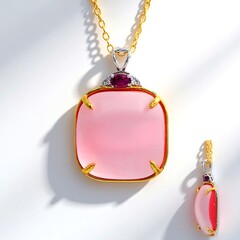 Collana in argento con Perla Mabe Rosa