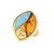 Zilveren ring met een cognac Baltische barnsteen (dagen)