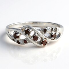 Anello placcato in platino con Diamante Fancy