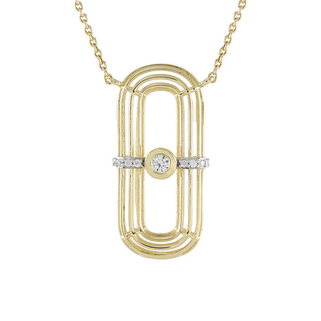 Zirkon-Goldcollier (Ornaments by de Melo)