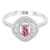 Bague en argent et Tourmaline rose du Nigéria
