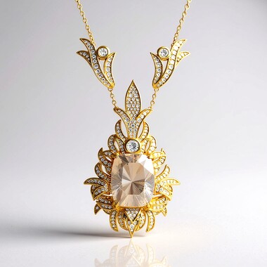 Collana in oro con Cerussite dalla Namibia (de Melo)