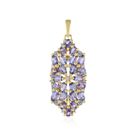 Tansanit-Silberanhänger