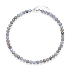 Collana Lunga 18″ Con Ametista Viola E Perle Keshi – Fatto A Mano, Argento Placcato, Vintage