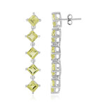 Orecchini in argento con Quarzo Ouro Verde