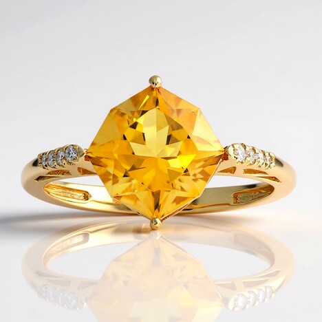 Anello in oro con Citrino (CIRARI)