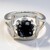 Anello in argento con Ossidiana Fiocco di Neve