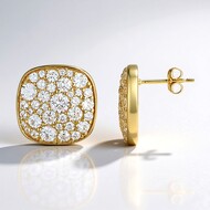 Pendientes en plata con Zircón (Adela Silber)