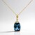 Collana in oro con Topazio Blu Londra